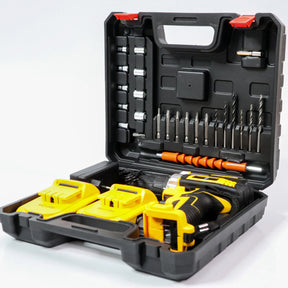 [PROMOÇÃO BLACK FRIDAY] Furadeira e Parafusadeira de Impacto Sem Fio 48V Recarregável, 2 Baterias, Estojo de Armazenamento e 28 Acessórios